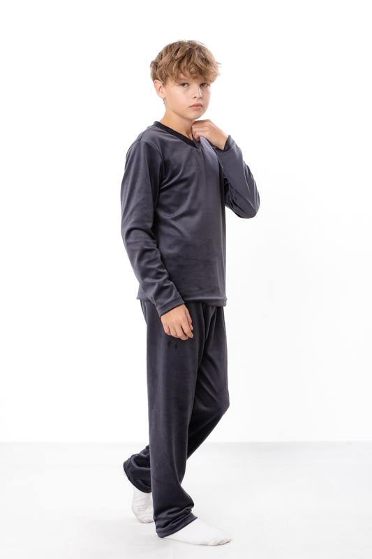 Pyjamas – Plüsch-Velours-Set für Teenager-Jungen, Warmer Winterkomfort, Winter, 6412-030 HC