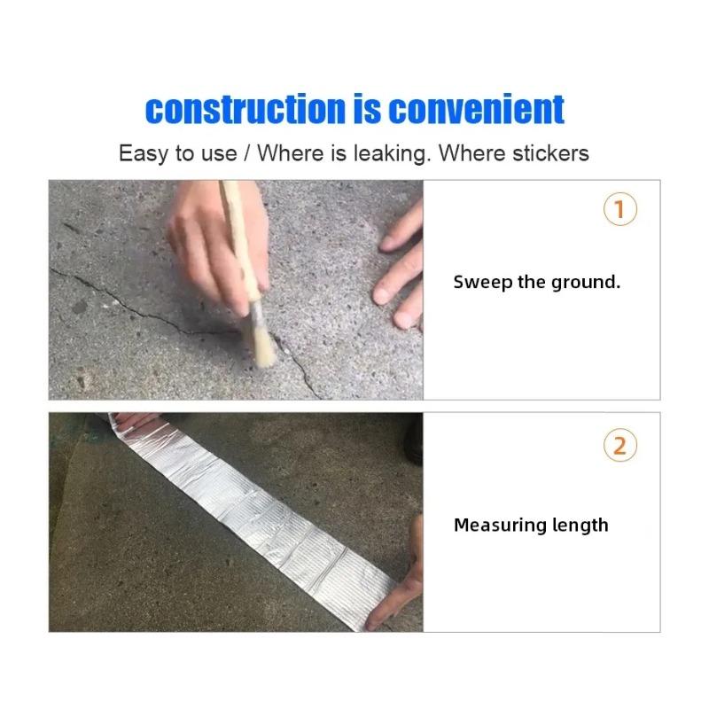 Wasserdichtes Klebeband, hochtemperaturbeständig, Aluminiumfolie, dickes Butylband, für Wand, Pool, Dach, Risskanalreparatur, versiegeltes Selbstklebeband