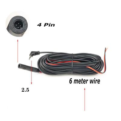 4-pin 5-pin Streaming Dashcam Rear Camera Extension Cord 2.5mm Jack Reversing Image Extension Cord