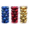 24-Pack Christmas Tree Ornaments: 3cm-4cm Electroplated Plastic Balls In Assorted Irregular Shapes