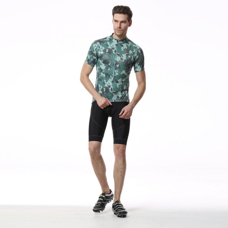 Mens Cycling Jersey Shorts Set Short Sleeve Breathable Performance Kit Camo Bike Wear