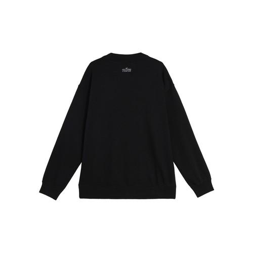 Nike Women's Black Long-Sleeve Crewneck Sweatshirt with Geometric Logo Print