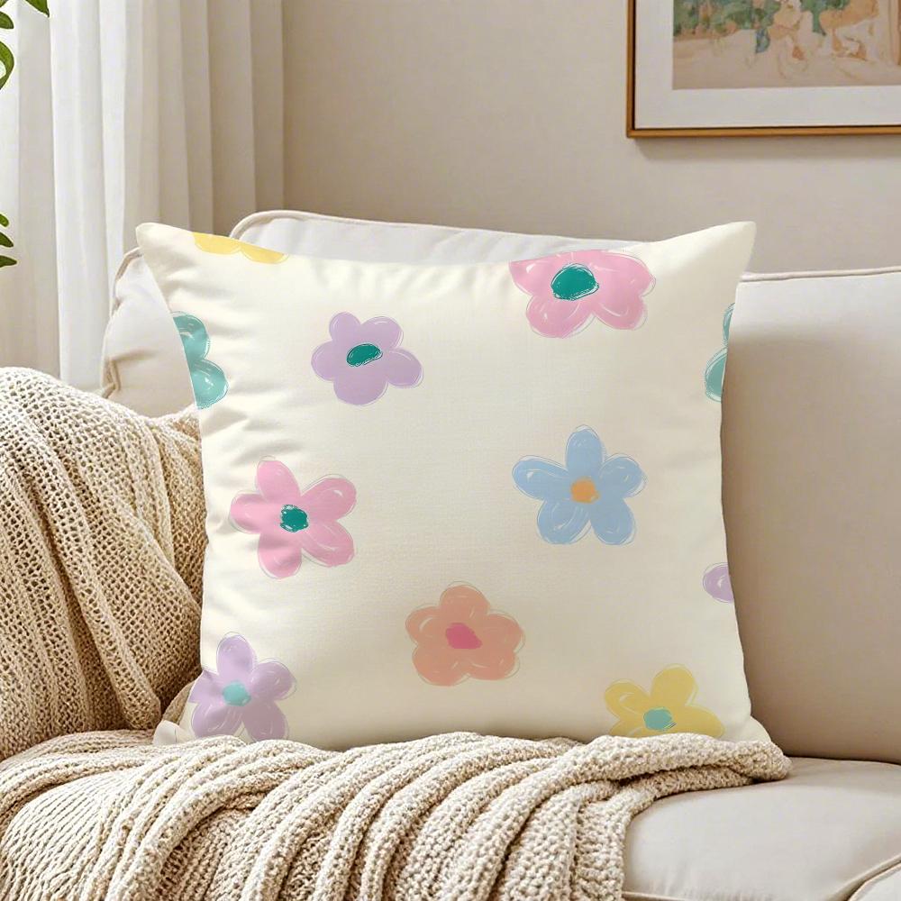 

Girls Heart Spring Floral Ins Style Cushion Cover Pillowcase Antidustmite living Room Sofa Decor Cushion Room 30X30cm