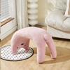 Armless Dressing Chair Plush Shoe Changing Stool Cream Style Makeup Stool  Makeup Room