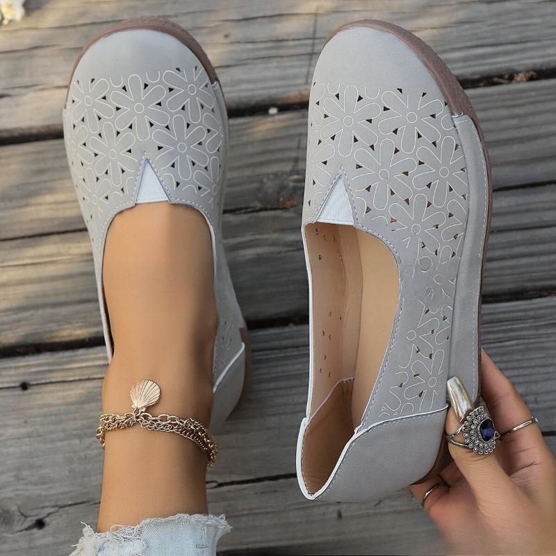 Neue Lässige Einzelne Schuhe, Dicksohlige Lässige Schuhe mit Runder Zehenpartie, Damenschuhe in Übergröße