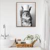 Black and White Cute Animal and Toilet Paper Poster Cat Hedgehog Sloth Canvas Painting Wall Art Bathroom Living Room Home Decor