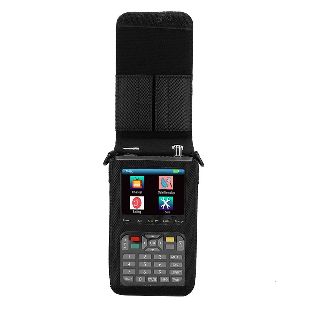 V9 3,5-Zoll LCD-Farbbildschirm DVB Digitaler Satelliten-Finder Signalmesser Schwarz