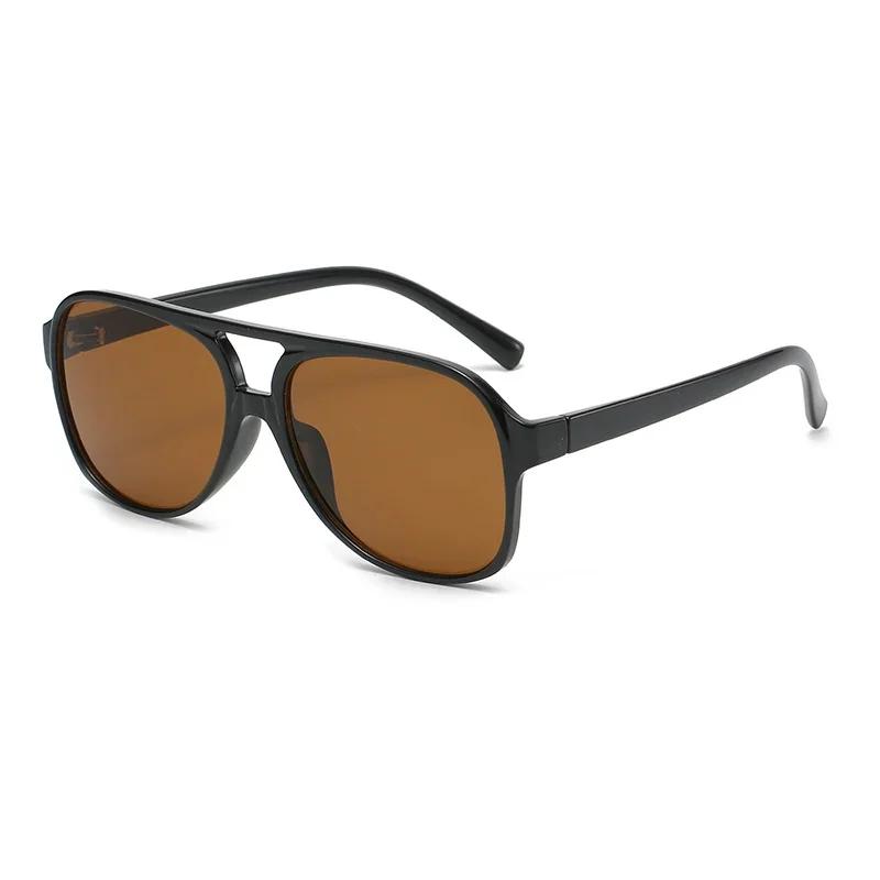 Classic Retro Vintage Aviation Pilot Sunglasses Women Men Big Large Oversized Frame Luxury Designer Shades 70S Sun Glasses