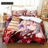 3D Print Fashion Kawaii Nakiri Ayame Bedding Set Boys Girls Twin Queen Full Size Duvet Cover Pillowcase Bed Adult Bedroom