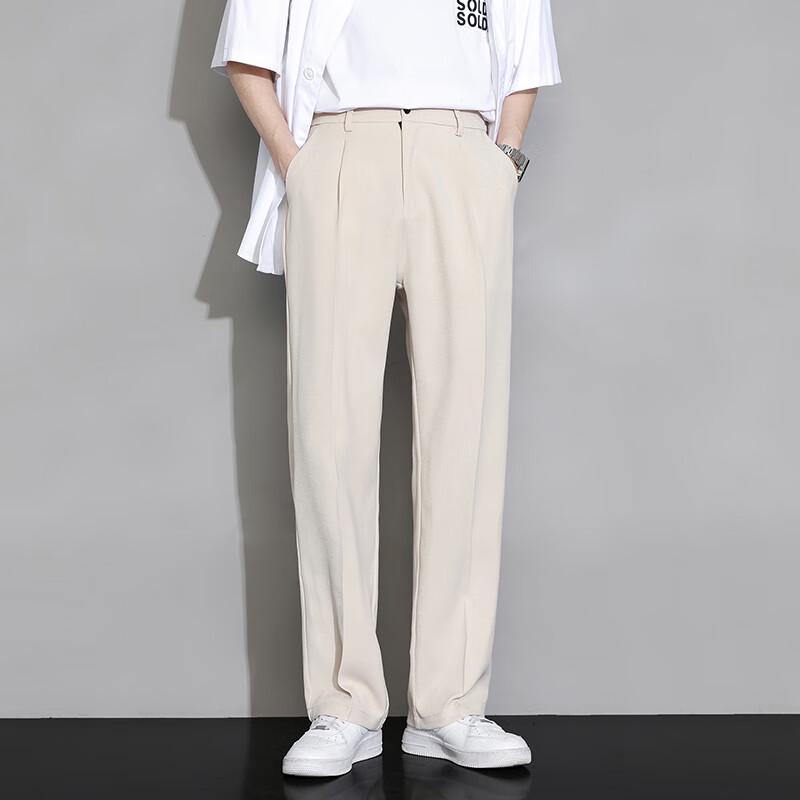 Men's Loose Fit Straight Leg Casual Trousers