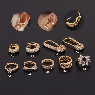 Boucles d'Oreilles Créoles Exagérées Mode, Acier Inoxydable Boucles d'Oreilles Femme Bijoux Piercing