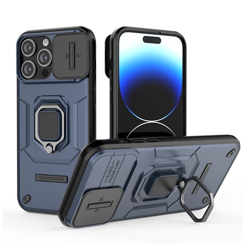 Fundas für iPhone 14 Pro Max Hülle Stoßfester Panzerring Schiebelinse Schützen Sie die Rückseite Coque für Apple iPhone 13 14 15 Plus Telefonabdeckung