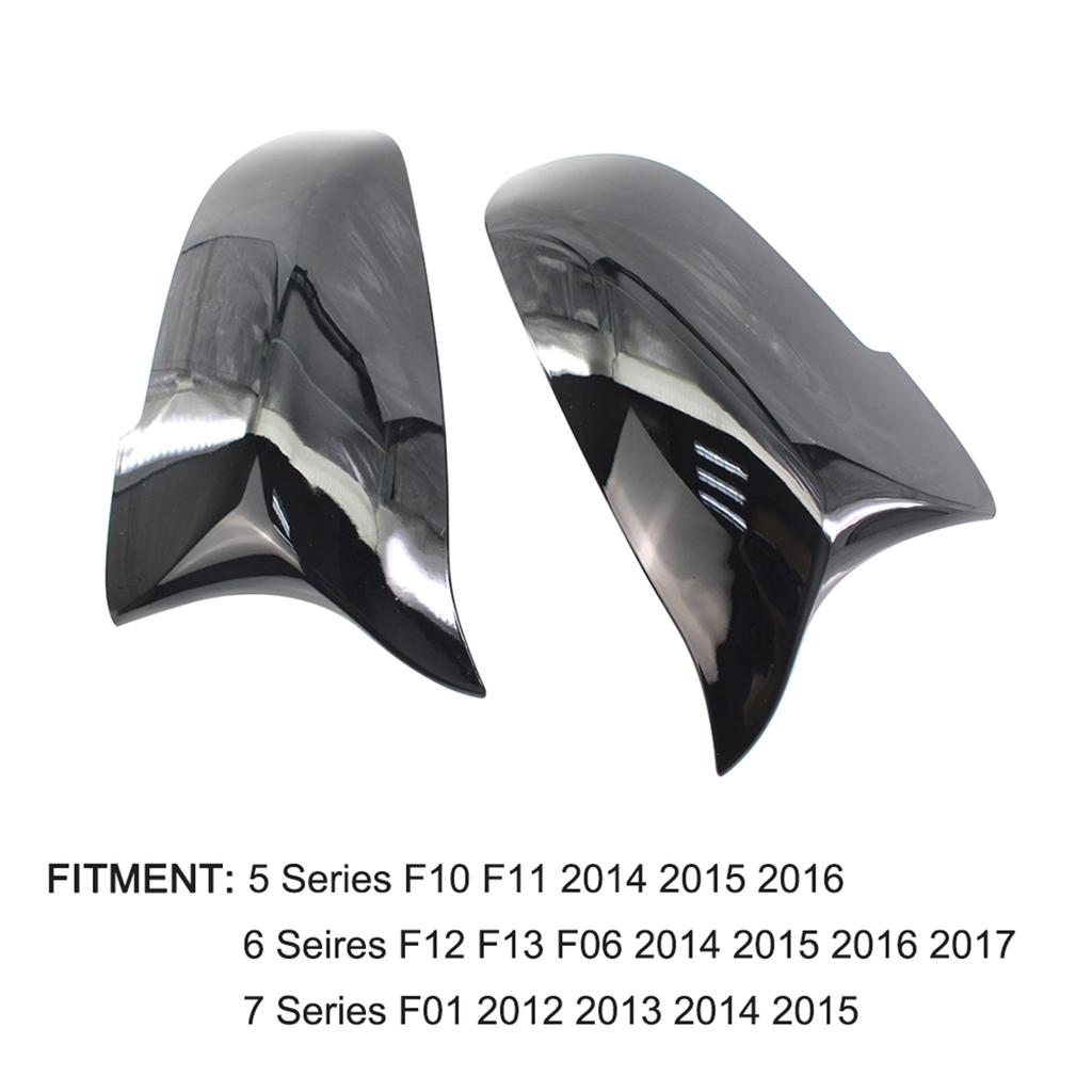 Car Rear View Side Mirror Cover Replacement for BMW F01 F10 F11 F12 F13 Auto Side Wing Mirror Cover Gloss Black Shell