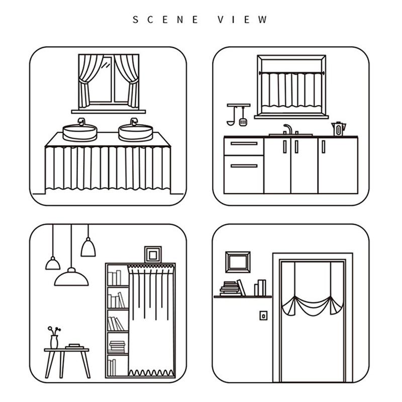 Hollow Crochet Half Curtain Head American Country Cupboard Porch Half Drape Curtain Rustic Floral Coffee Kitchen Short Curtain