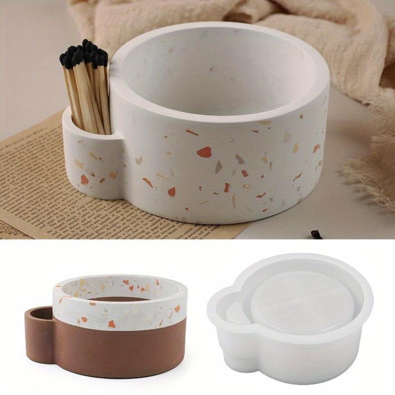 Large Round Candle Jar Silicone Mold Big Flowerpot Vase Storage Box Mould DIY Cement Concrete Resin Molds Home Decor LS