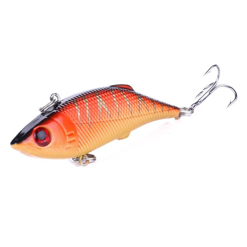 Micro-ObjectVIBLure bait8PCSSuit8CM 11.8GPlastic lure for largemouth bass, shiny lure for long-distance casting, freshwater all-