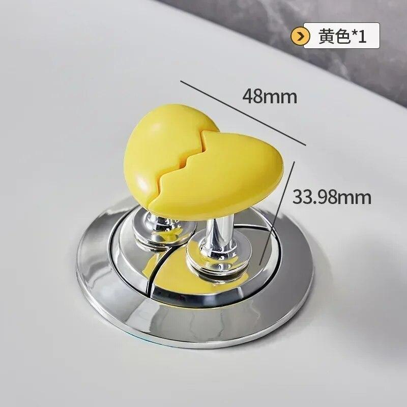 Heart Shape Toilet Presser Love Toilet Press Button Bathroom Water Tank Buttons Push Switch Bathing Room Decor Nail Protector