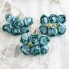 Artificial Flowers Silk Mini Bouquet High Quality Outdoor Garden Wedding Wreath Home Room Table Decora Scrapbook Bridal Diy Gift