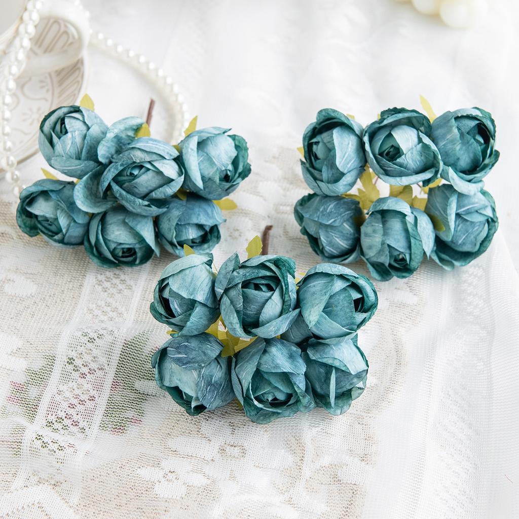 Artificial Flowers Silk Mini Bouquet High Quality Outdoor Garden Wedding Wreath Home Room Table Decora Scrapbook Bridal Diy Gift