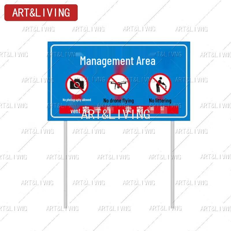 ARTLIVING Military Zone Warning  Rule Sign