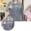 MTKCNTL Winter Loungewear Fluffy and Plus Sizes for Micro Wearable Christmas Gift for Seniors Women's Pajamas, Fleece-Lined Set, Seniors, Open-Front