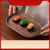 ZISIZ Handmade Black Walnut Wood Serving Plate