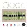 13Pairs Aluminum Interchangeable Circular Knitting Needle Set 3.0mm-10mm with Leather Case for Knitting Weaving Sweater