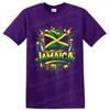 Jamaica Flag T Shirt W/ Tropical Drums Reggae Island Pride Vivid Graphic Art Tee