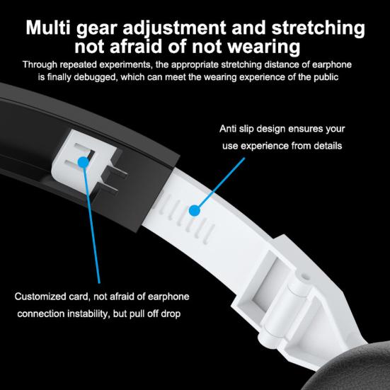 Kabelová skládací 3,5mm HiFi Audio Bass Headset Herní sluchátka pro telefon/tablet