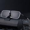 New retro double beam sunglasses men's stainless steel box high-end sunglasses driving polarized glasses mixed batch