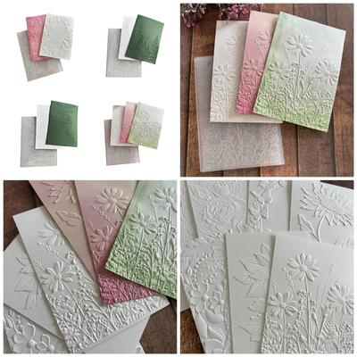 Cartella per goffratura strutturata, stencil per goffratura, modelli per goffratura di lavori su carta, per la creazione di biglietti, scrapbooking, album fotografici