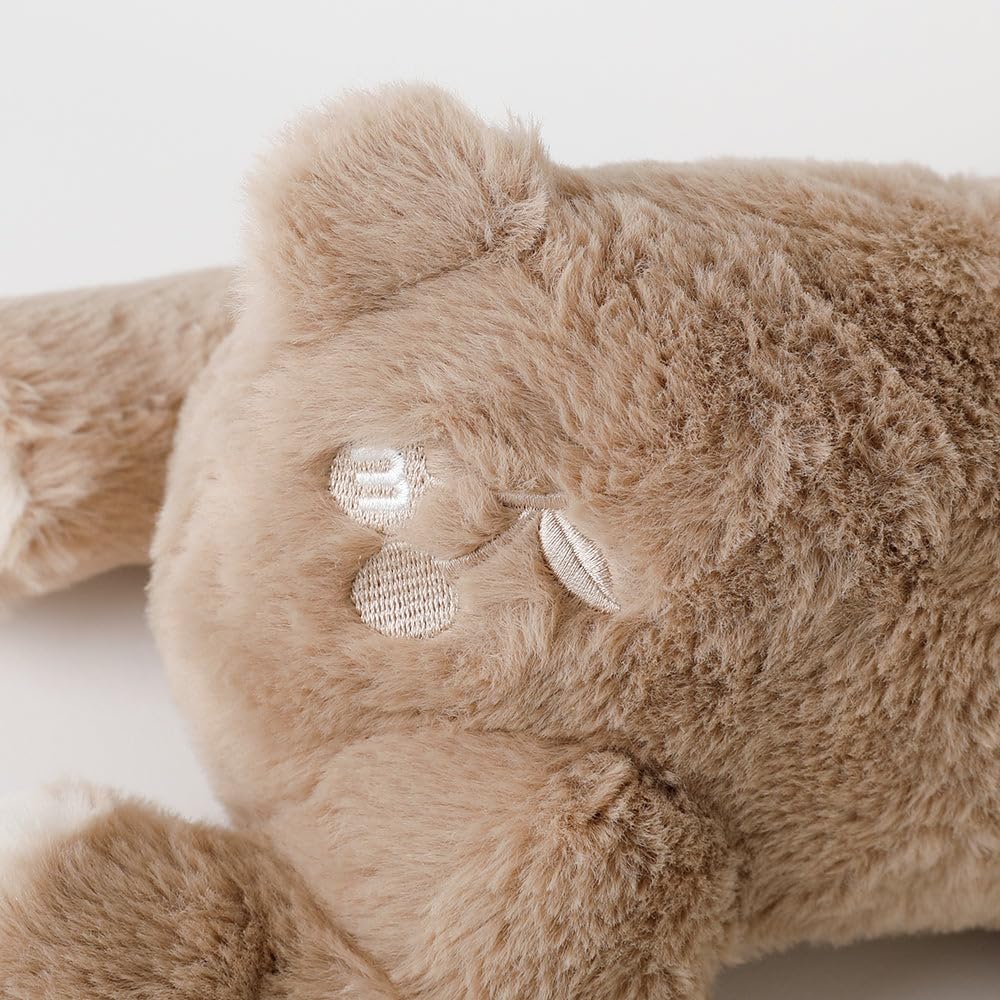 Sleeping Bear Plush Toy Dog Fluffy Large for Small Dogs Monchéri Monchéri (Beige/FREE) (Sleeping Toy)