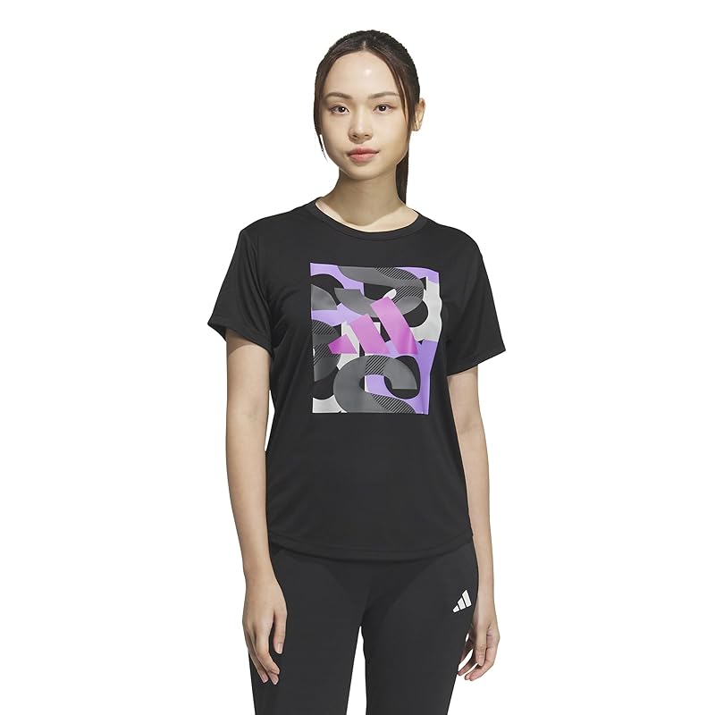 

[Adidas] street sports ACTV graphic T-shirt ladies black (JP0011)