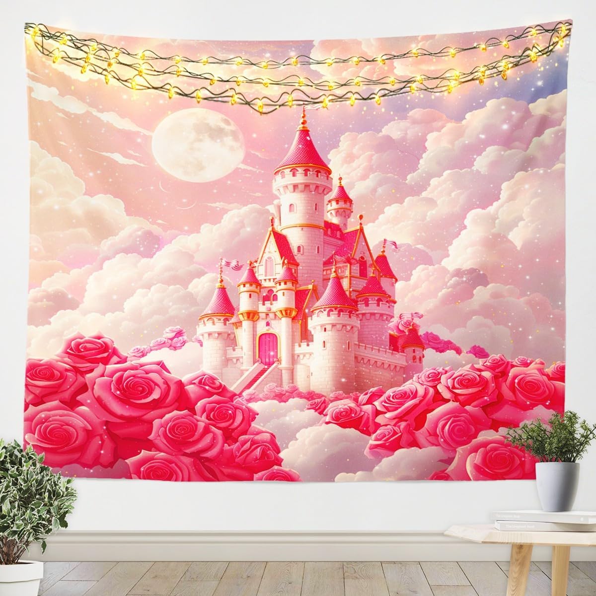 

Christmas Santa Claus Wall Hanging Tapestry Ink Galaxy Wall Hanging Tree Wall Hanging Gorgeous Christmas Tree Fireplace Gifts 90x75cm