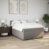 Vidaxl Letto Continentale Con Materasso, Taupe, Tessuto, 140X200 Cm