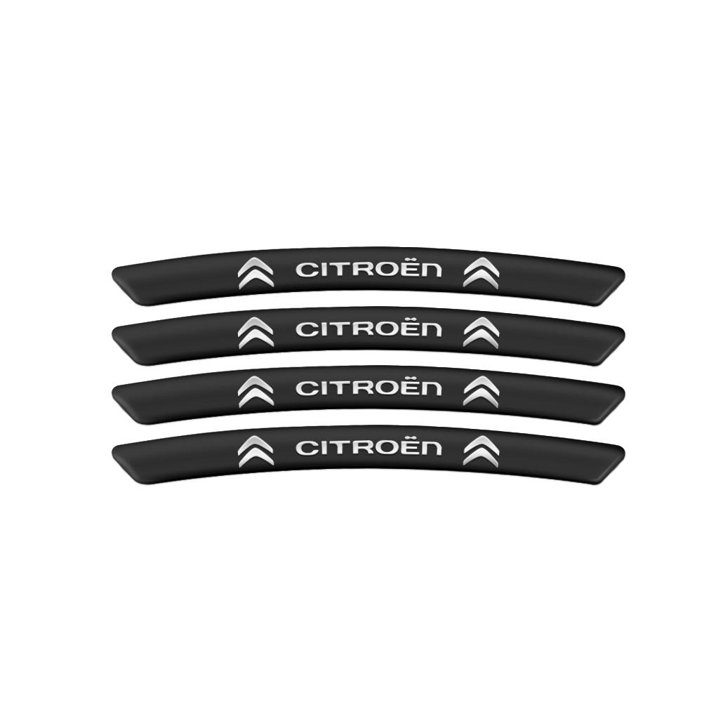 4/8pcs Car Tire Rim Aluminum Sticker Decal Racing Rim Decorative Sticker For Citroen C1 C2 C3 Grand C4 Picasso C4L VTS C-ELYSEE