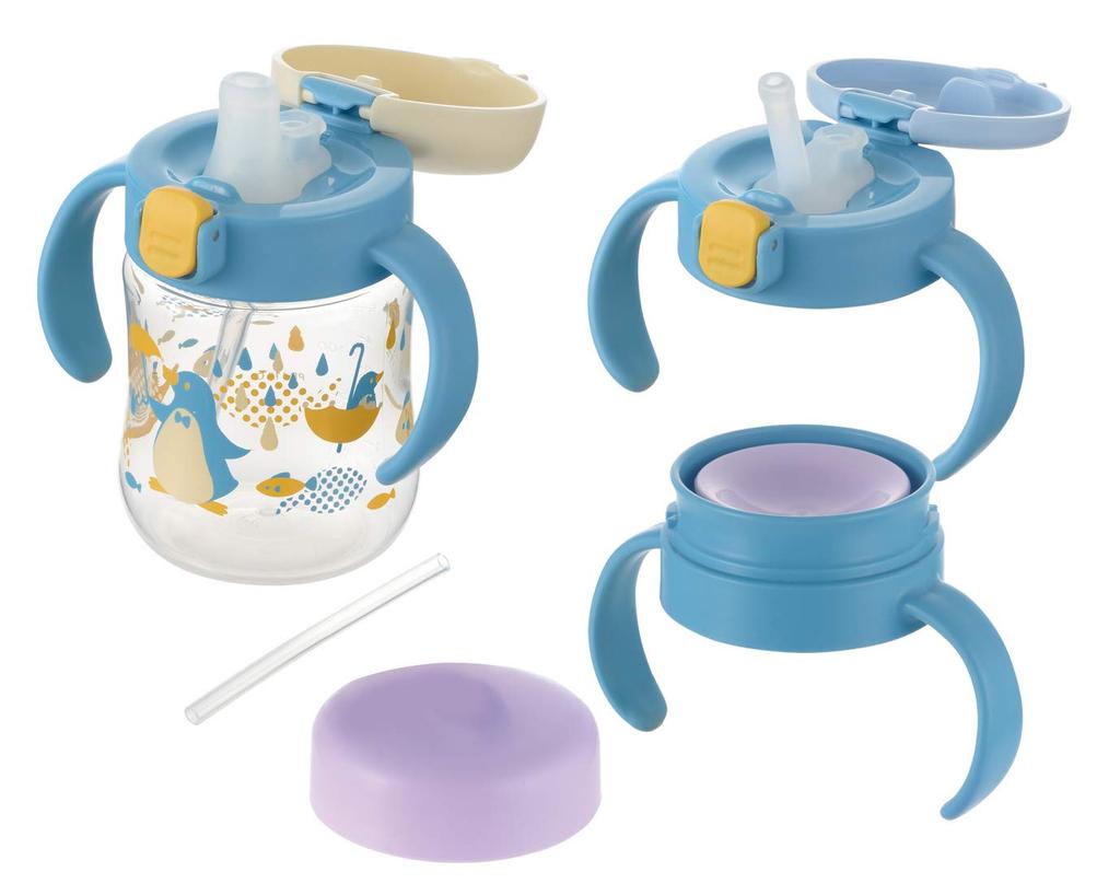 Richell Tri Step-Up Mug Set R, Light Blue, 1 Piece (x 1)