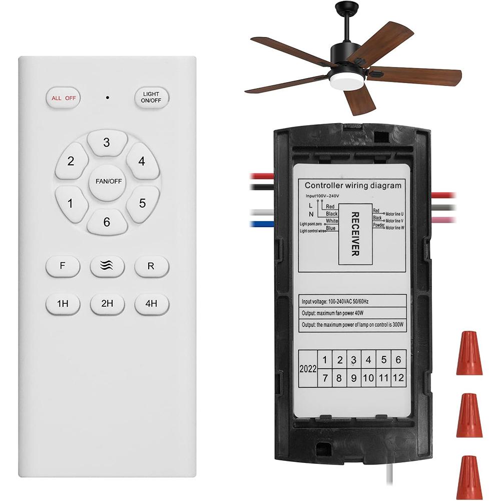 6 Speed Dimmer Receiver Kit Ceiling Fan DC Output Control Dimmer Receiver Remote Control Distance Battery Powered