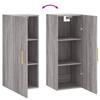 Wall Mounted Cabinet Grey Sonoma 34.5 x 34 x 90 cm