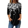 Damen-T-Shirts, 3/4-Ärmel, einfarbig, Pullover, Sommer, Frühling, Tops, Blusen