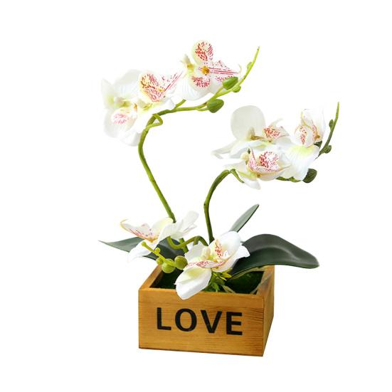 Artificial Flower Butterfly Orchid Pot Bonsai Garden DIY Party Desktop Decor