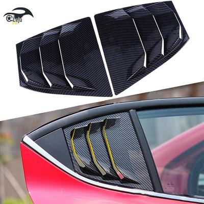 Gloss Black Rear Side Window Louver for 2014-2019 Mazda 3 Axela