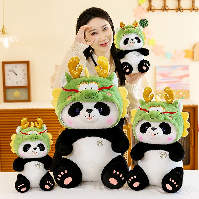 New Panda Dragon Dragon Doll Plush Toy National Treasure Giant Panda Cute Doll Doll Gift