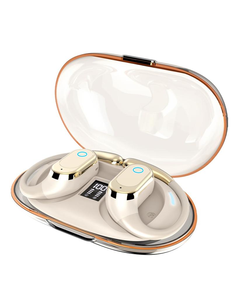 Bluetooth Wireless Earbuds Industry Senseless Fit and Evolution in Sound Bluetooth OWS Earhook No Ear Digital LED Up to 40 Hours of Continuous Bone