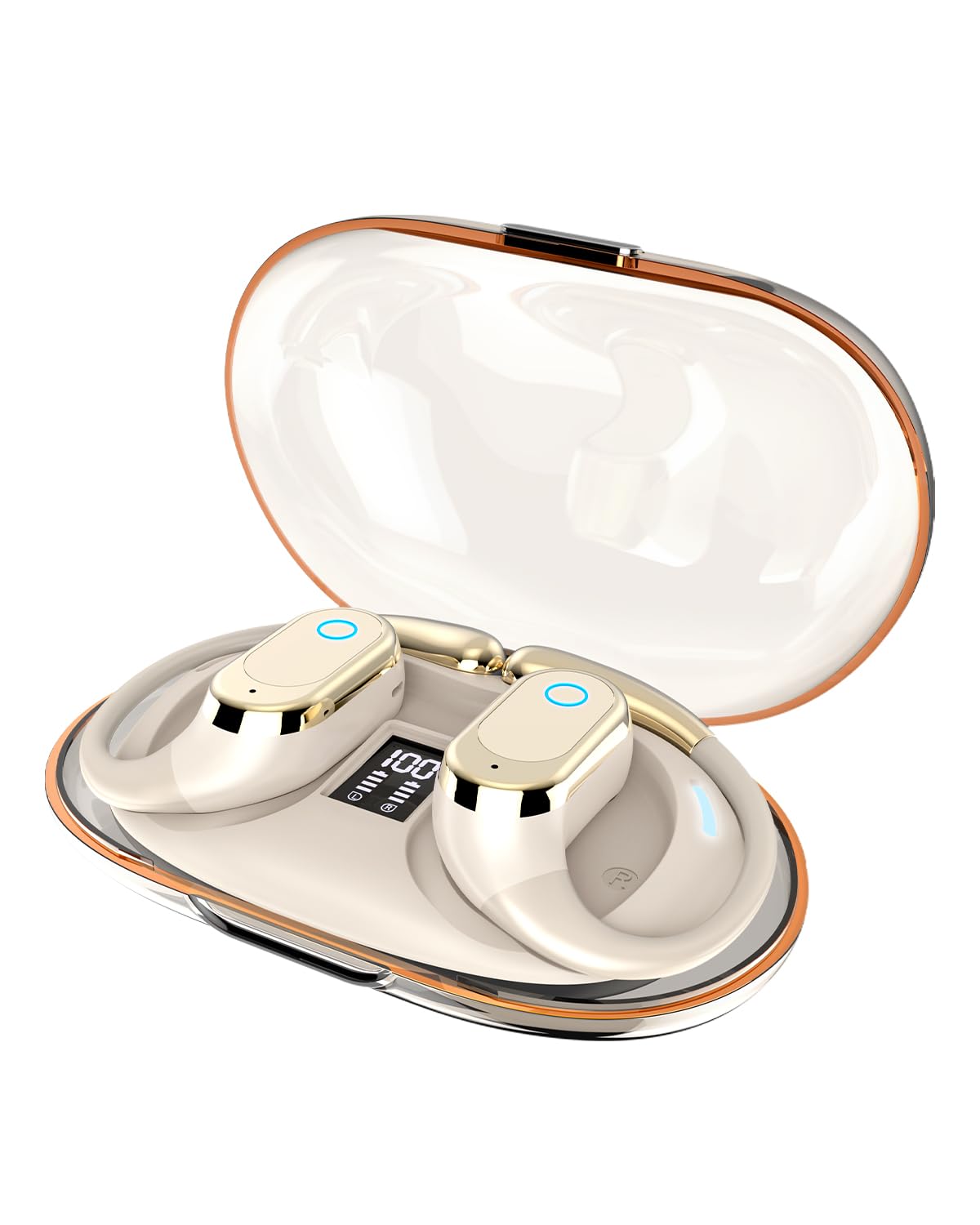 

Беспроводные наушники Bluetooth [Инновация 2025 года в индустрии открытых наушников]: Бессмысленная Посадка и Эволюция в Качестве Звука] Bluetooth 5.4 OWS Открытого Типа, Стиль Заушной Дужки,