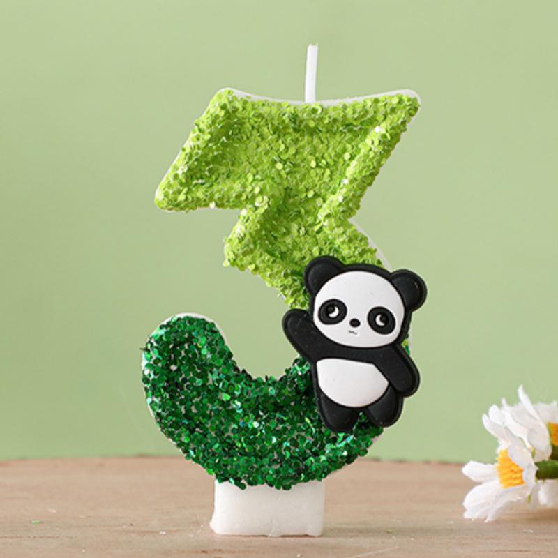 Cute Panda Digital Birthday Cake Party Candles - Hot Selling Item