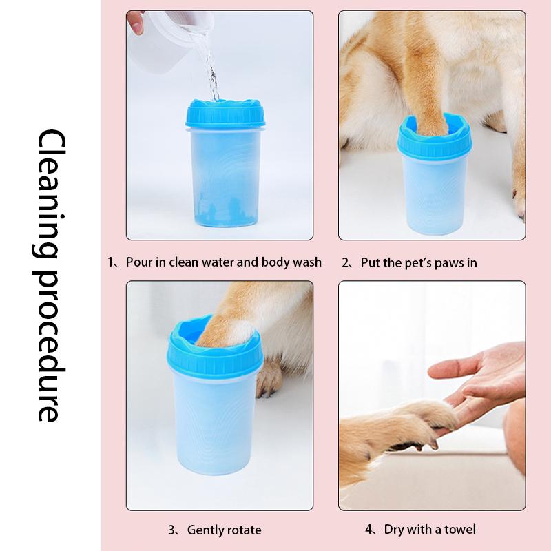 Curățător magic pentru lăbuțe pentru pisici și câini! Cupă automată de spălare a lăbuțelor fără ștergere pentru lăbuțe impecabile