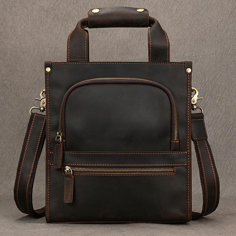 Vintage Fashion Men's Shoulder Bag Genuine Leather Men Sling Bag Cow skin genuine leather crossbody men messenger bag male
