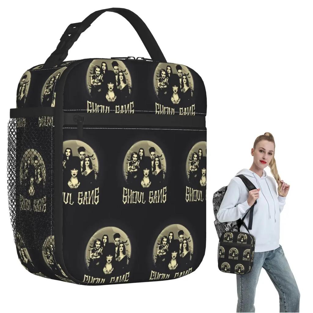 Elviras Mistress Of The Dark Movie Insulated Lunch Bag for Women Children Portable Food Boxes Thermal Lunch Box Tote