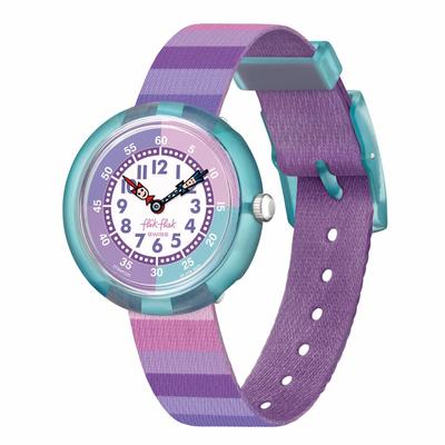 Kids Watch STRIPY PURPLE FBNP225 [Flick Flak]